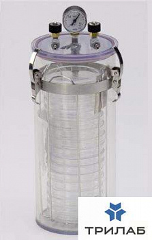 Анаэростат, 15 чашек Петри d 60-100 мм, 3 л, корпус из поликарбоната, Crystal, Schuett