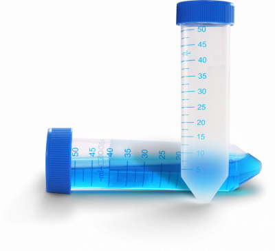 Центрифужные пробирки с коническим дном, янтарные, PP/HDPE, 50 мл., голубая крышка, 25 шт/уп.